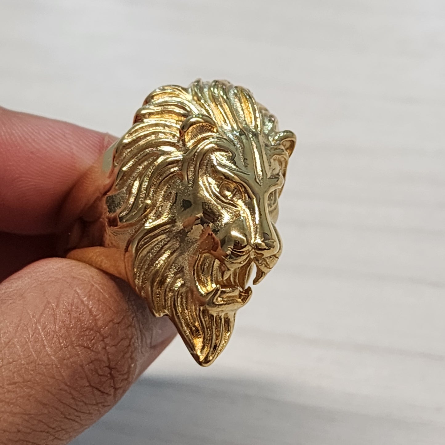ANILLO LEON ORO 18K laminado