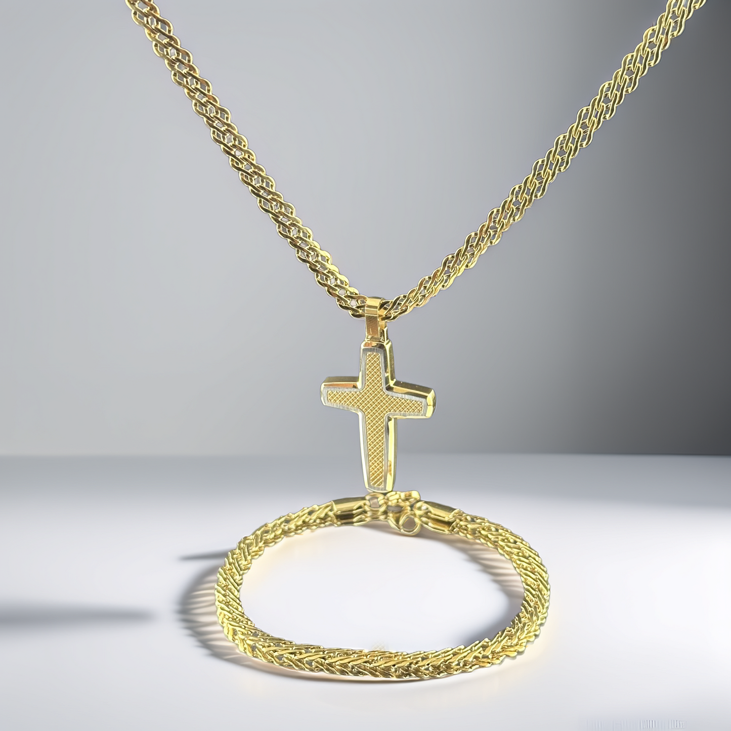 SET: CRUZ CON TEJIDO ENTRELAZADO 6mm - 60cm