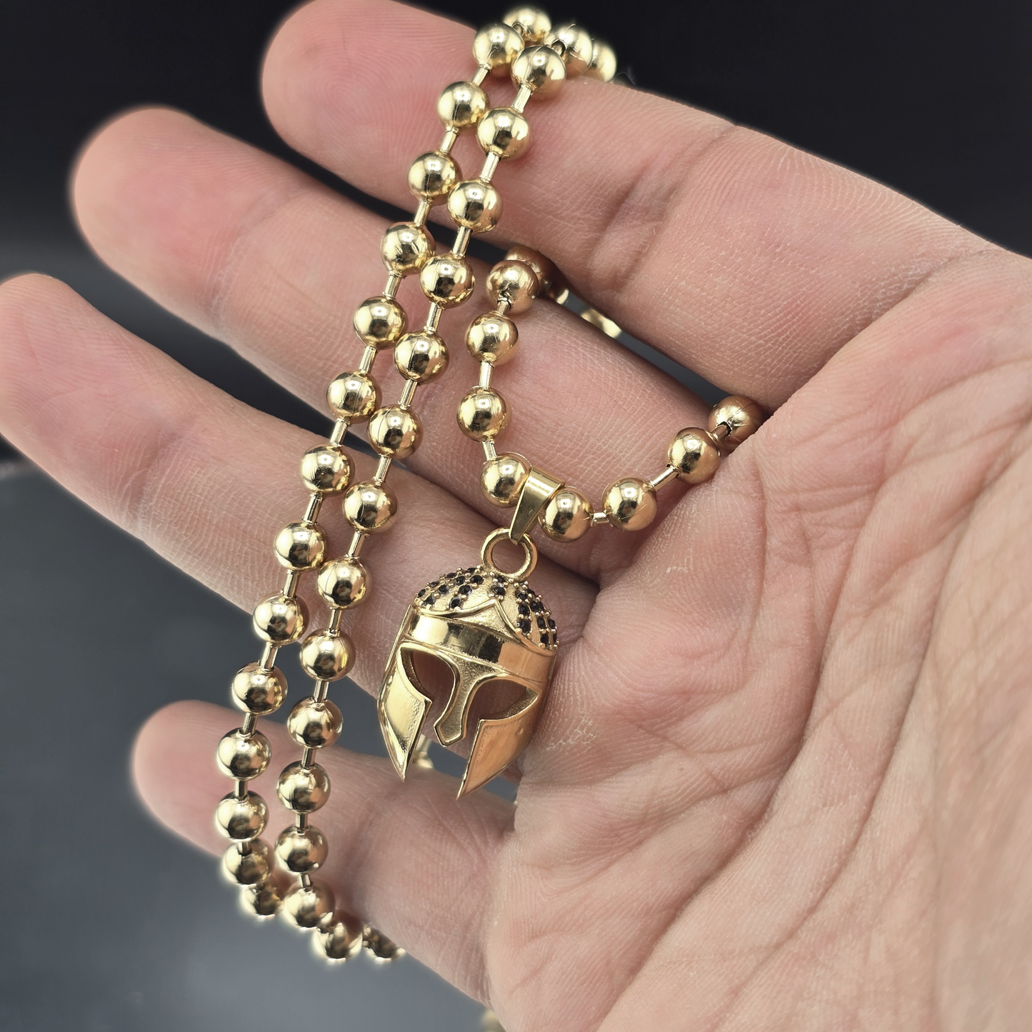 SET GLADIUS: DIJE Y CADENA MILITAR 5mm - 65cm