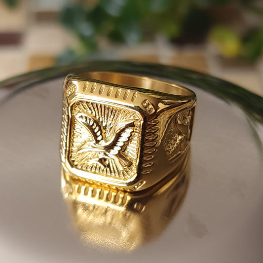 ANILLO GOLDEN EAGLE ORO 18K laminado