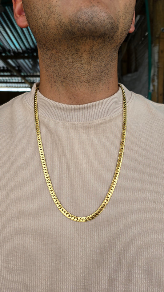 CADENA GRABADA 6mm - DIJE/ANILLO SORPRESA Oro 18k laminado