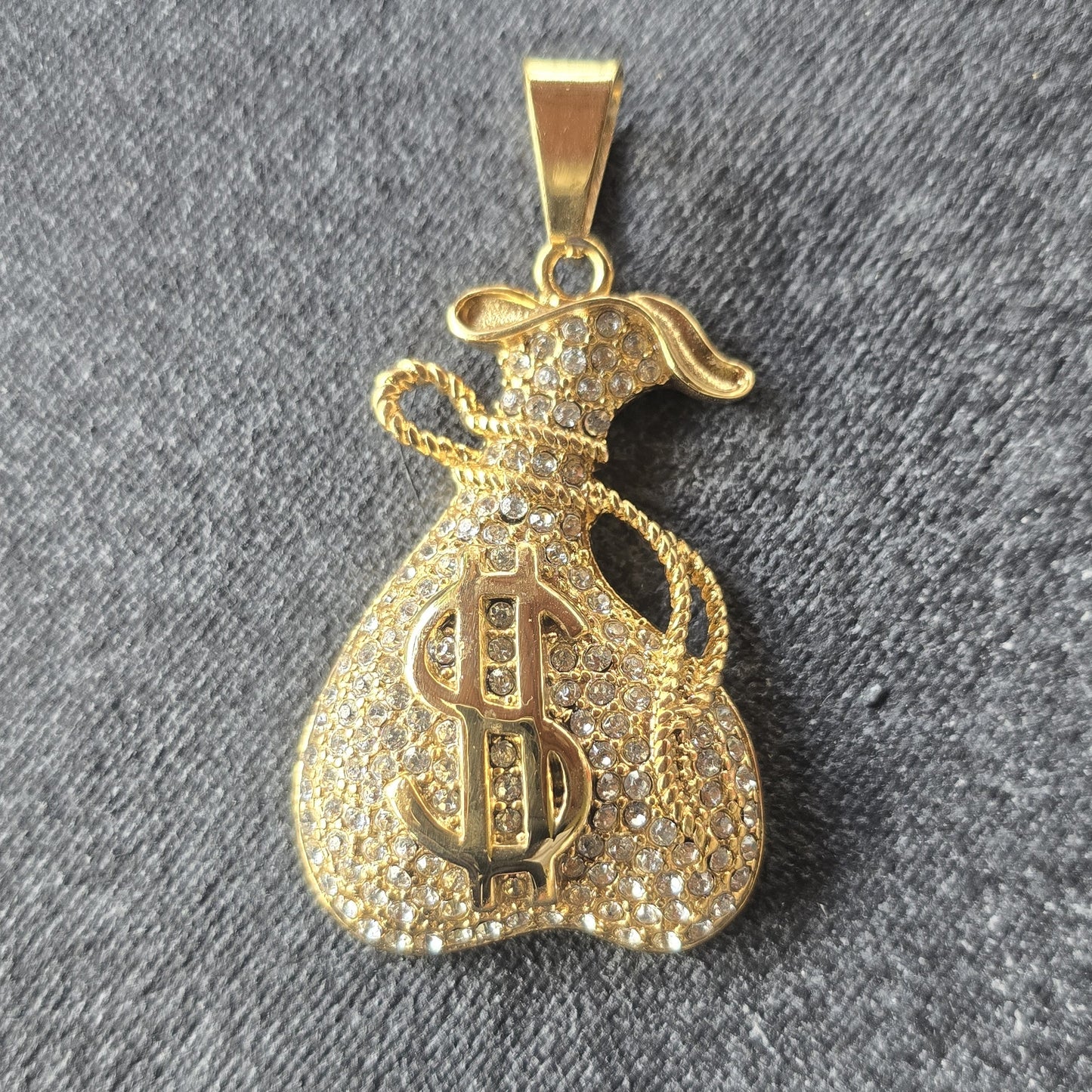 DIJE MONEY BAG ORO18KLAMINADO