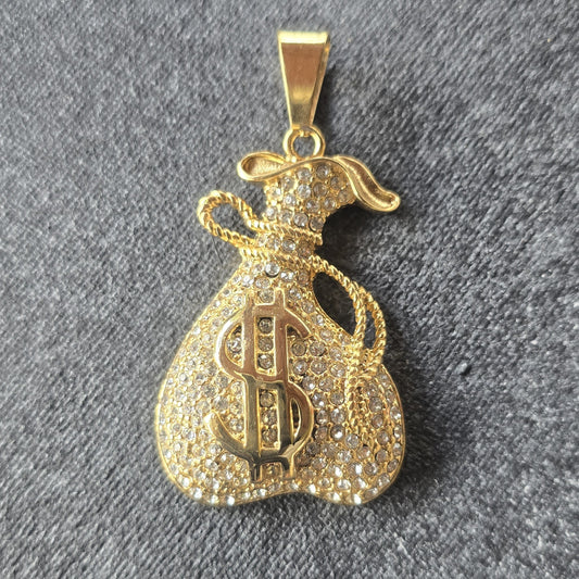 DIJE MONEY BAG ORO18KLAMINADO