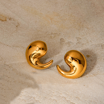 Aretes Golden Tear ORO 18K Laminado