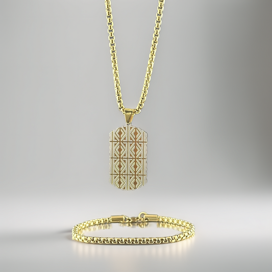 SET: PLACA EGIPCIA CON TEJIDO VENECIANO 4mm - 65cm