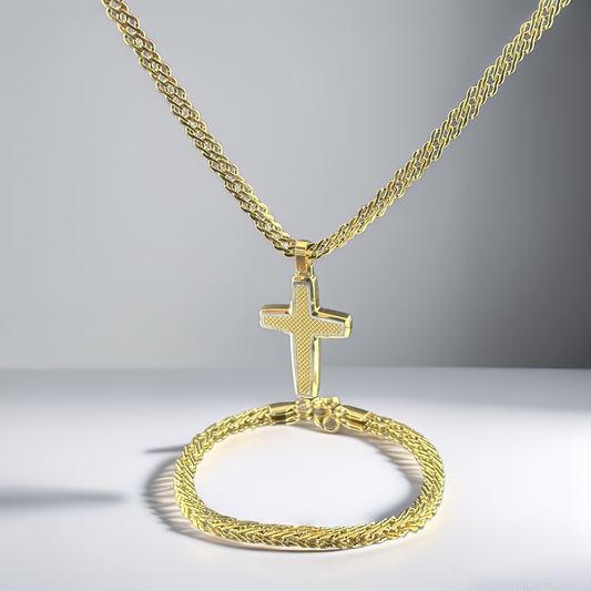 SET: CRUZ CON TEJIDO ENTRELAZADO 6mm - 60cm