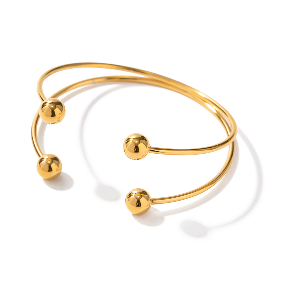 Brazalete Cuatro Puntas ORO 18K LAMINADO